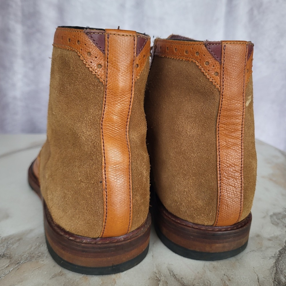 Ted Baker MIYLAN Wingtip Lace Up Boots Men's Size 11 Tan Brown - Picture 6 of 16